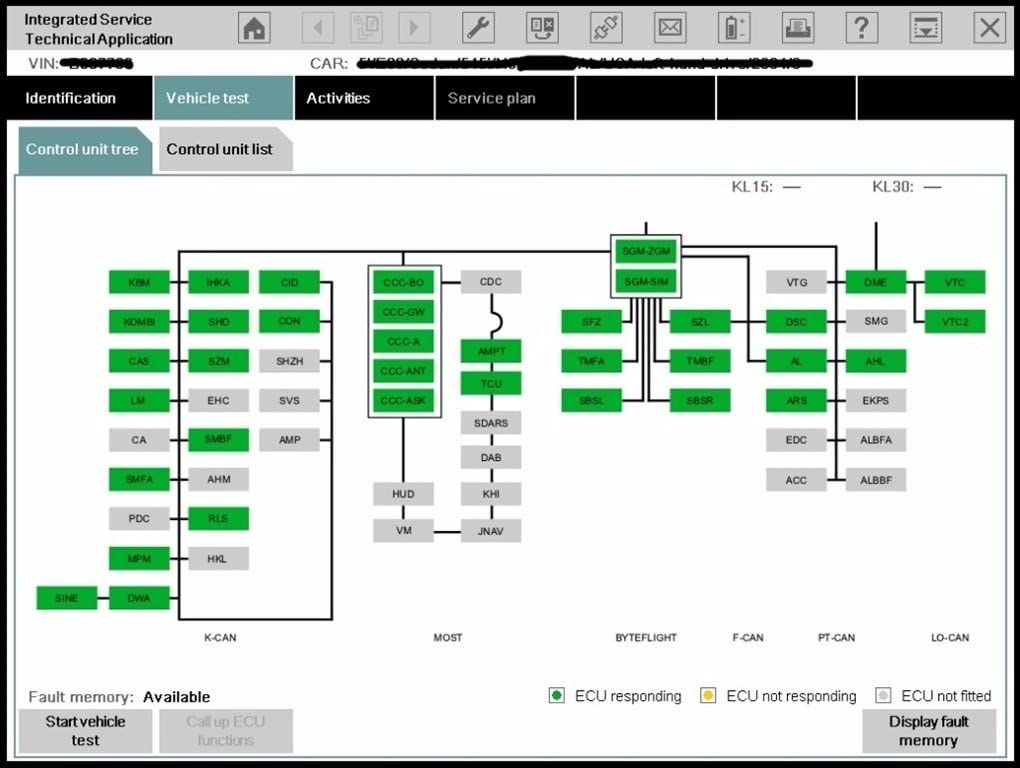 BMW Vehicle Diagnostics and Error Code Reading