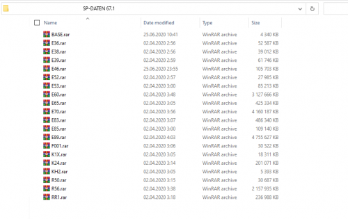 BMW SP-DATEN Data Files for Module Updates and Programming